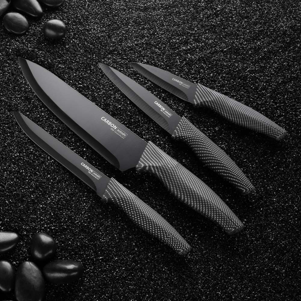 SATOSHI Карбон Нож кухонный шеф 17,5см, нерж.сталь с антиналипающим покрытием, арт.№ 803-074