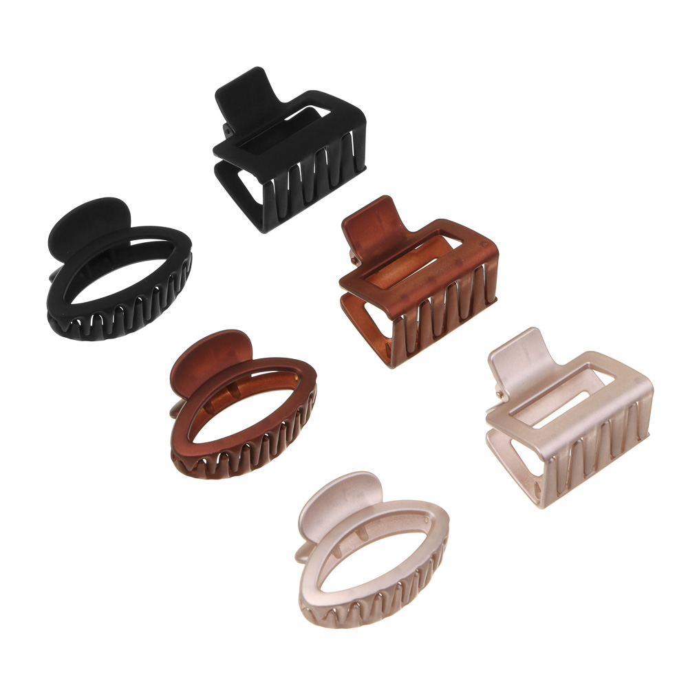 Краб для волос ЮНИLOOK, 5-6см, пластик, 2 дизайна, ACS-44, арт.№ 321-015