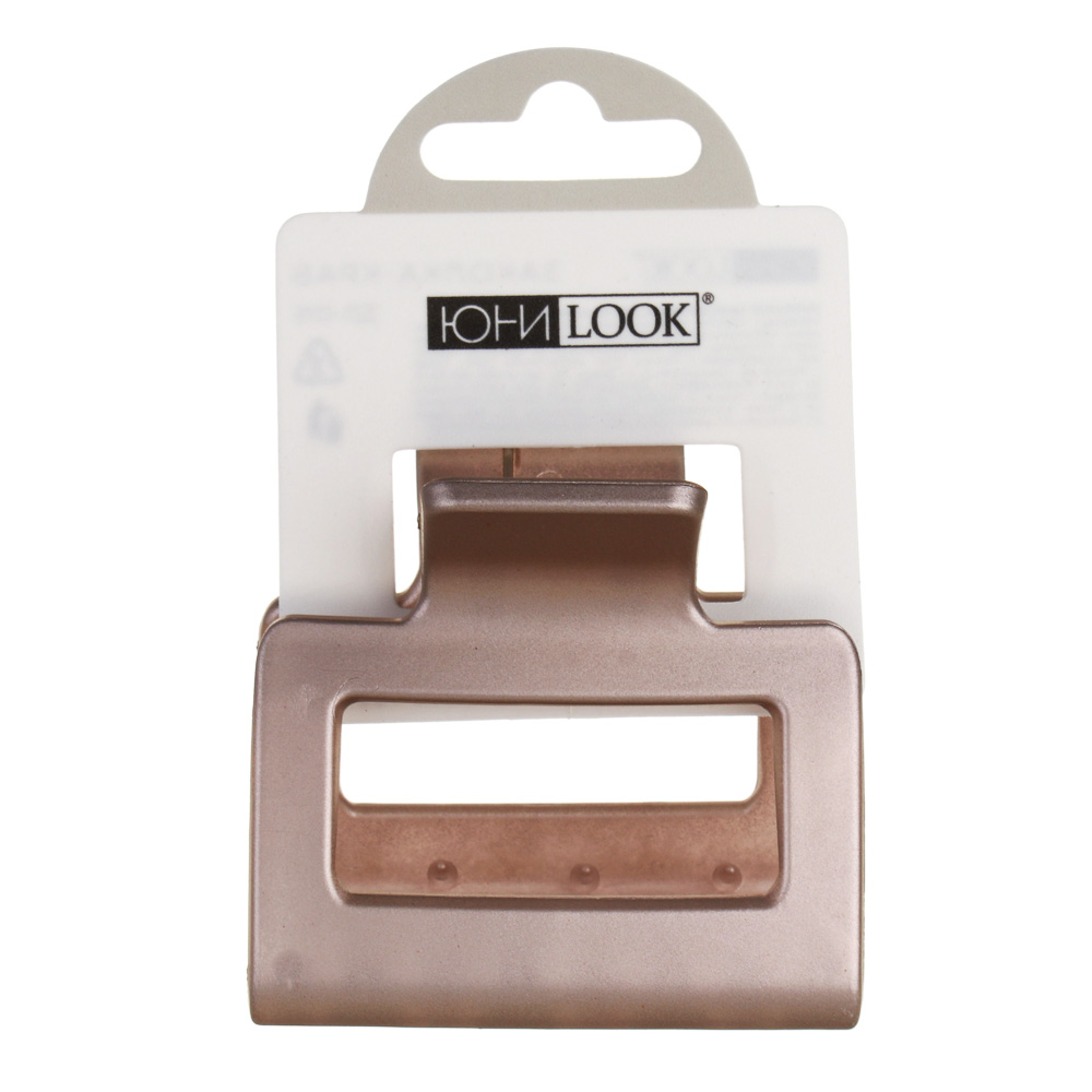 Краб для волос ЮНИLOOK, 5-6см, пластик, 2 дизайна, ACS-44, арт.№ 321-015