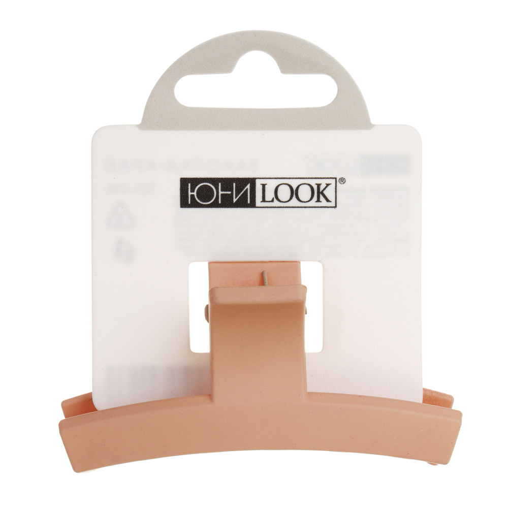 Краб для волос ЮНИLOOK, 6см, металл, пластик, 2 дизайна, ACS-45, арт.№ 321-016