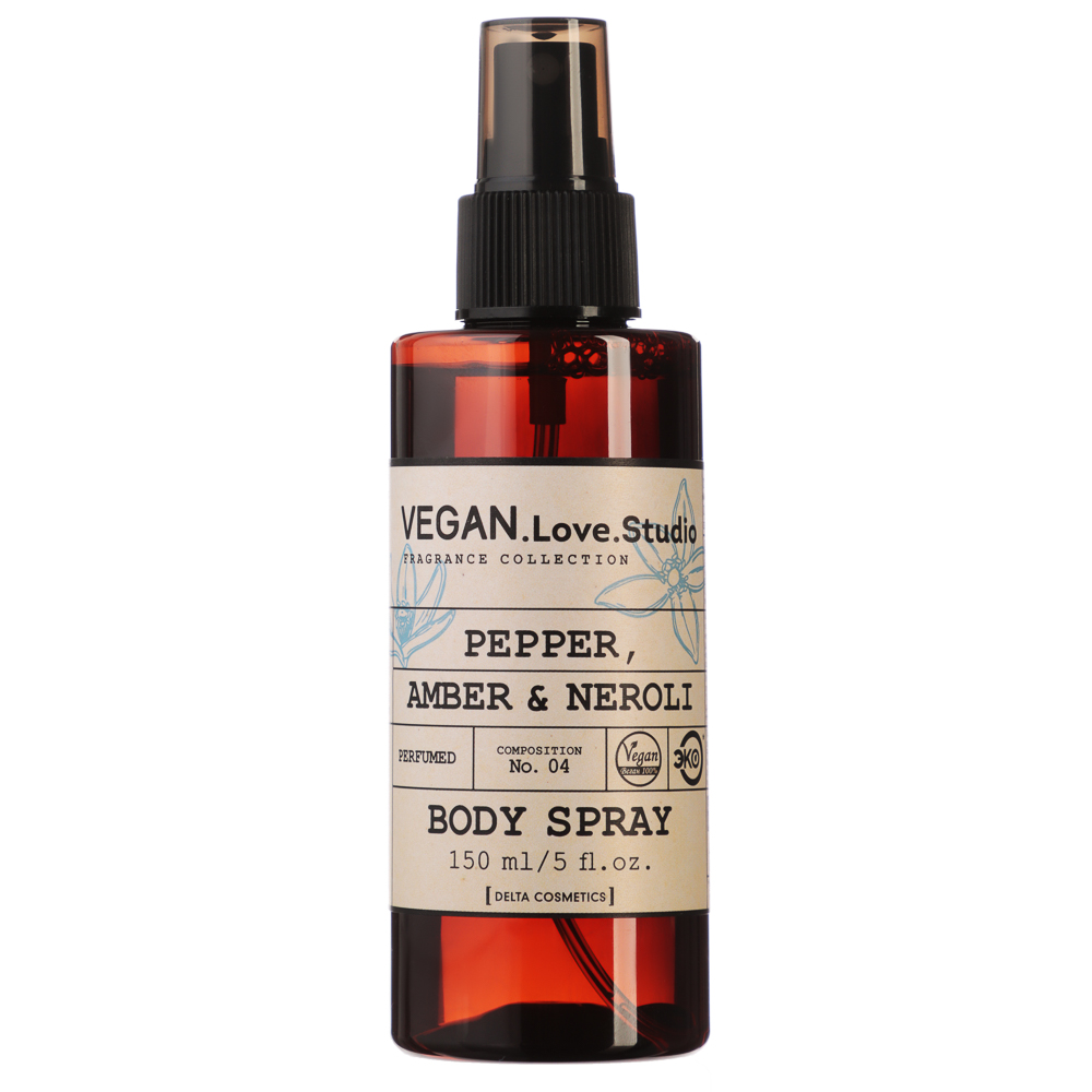 Парфюмированный спрей для тела VEGAN.Love.Studio Pepper, Amber, Neroli, 150 мл, арт.№ 313-321