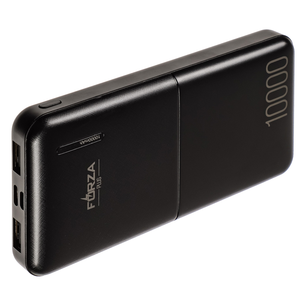 Аккумулятор мобильный FORZA 10000мАч, 2xUSB, 2А, 2 цвета, арт.№ 916-214
