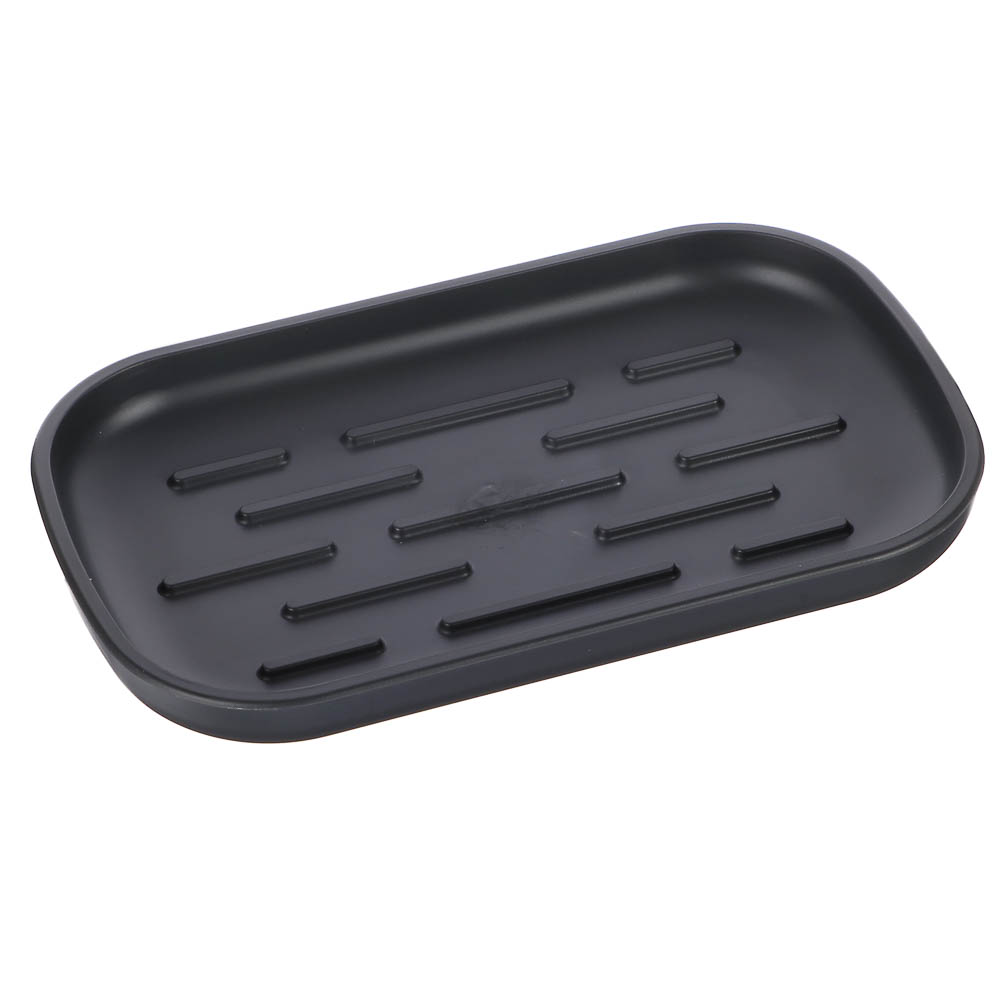 Мыльница Flux, черный графит, 7,5х13,5х1,8см, арт.№ 463-622