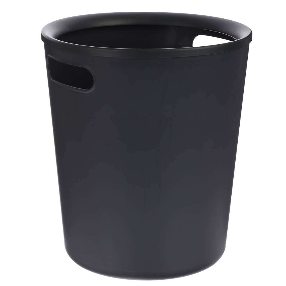 Корзина для мусора 10л Folk, графит, 24х24х28см, арт.№ 407-107