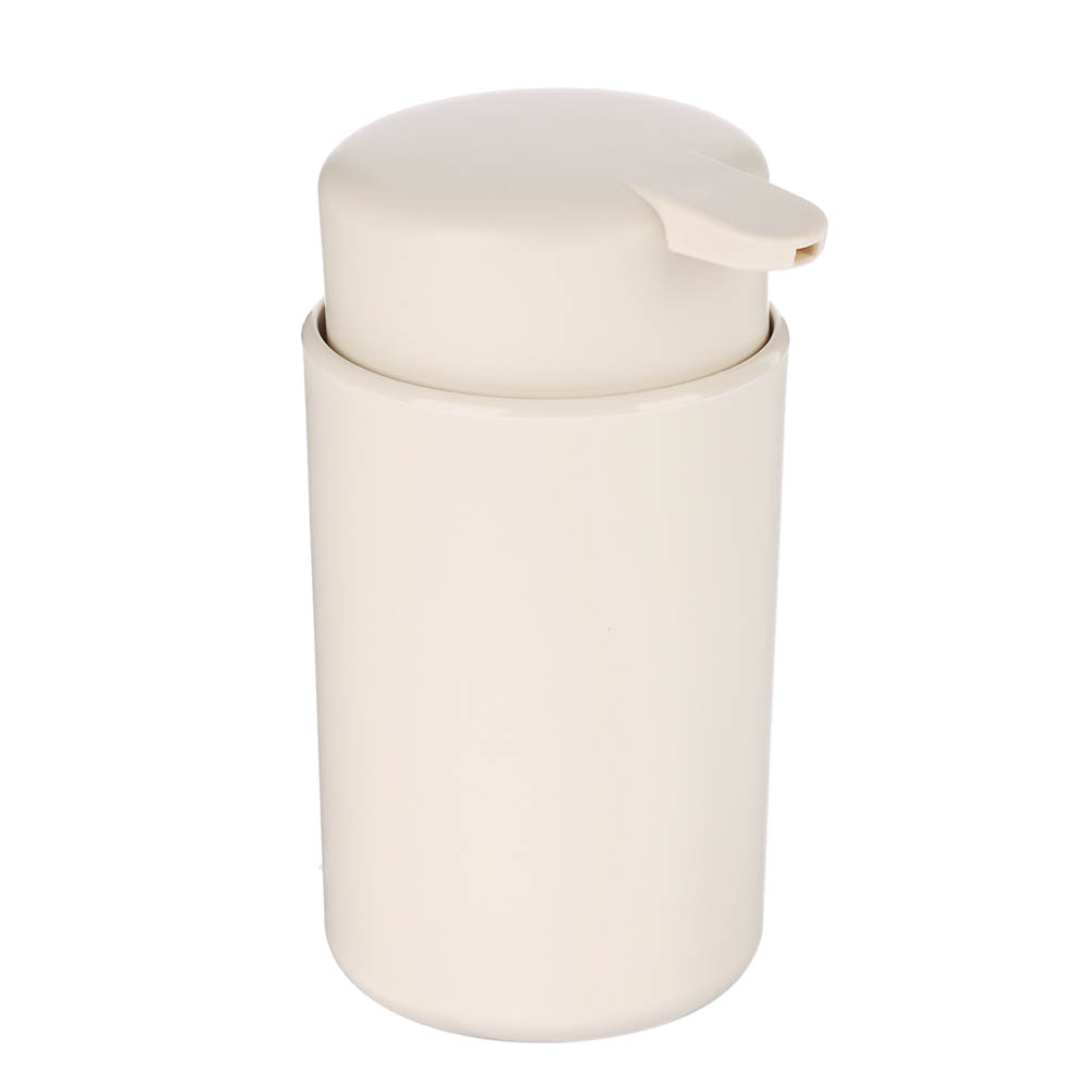 Диспенсер для жидкого мыла Flux, 250мл, бежевый, 7,5х7,5х14,5см, арт.№ 463-623