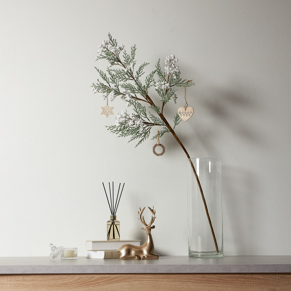 BY COLLECTION White Line Новогоднее украшение ветка 100см, арт.№ 488-117
