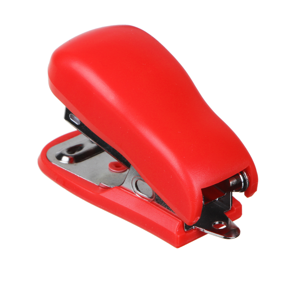 Степлер канцелярский малый для скоб №24/6, 6,5x3,8см, ассорти 3 цвета, в карт.уп, арт.№ 526-505