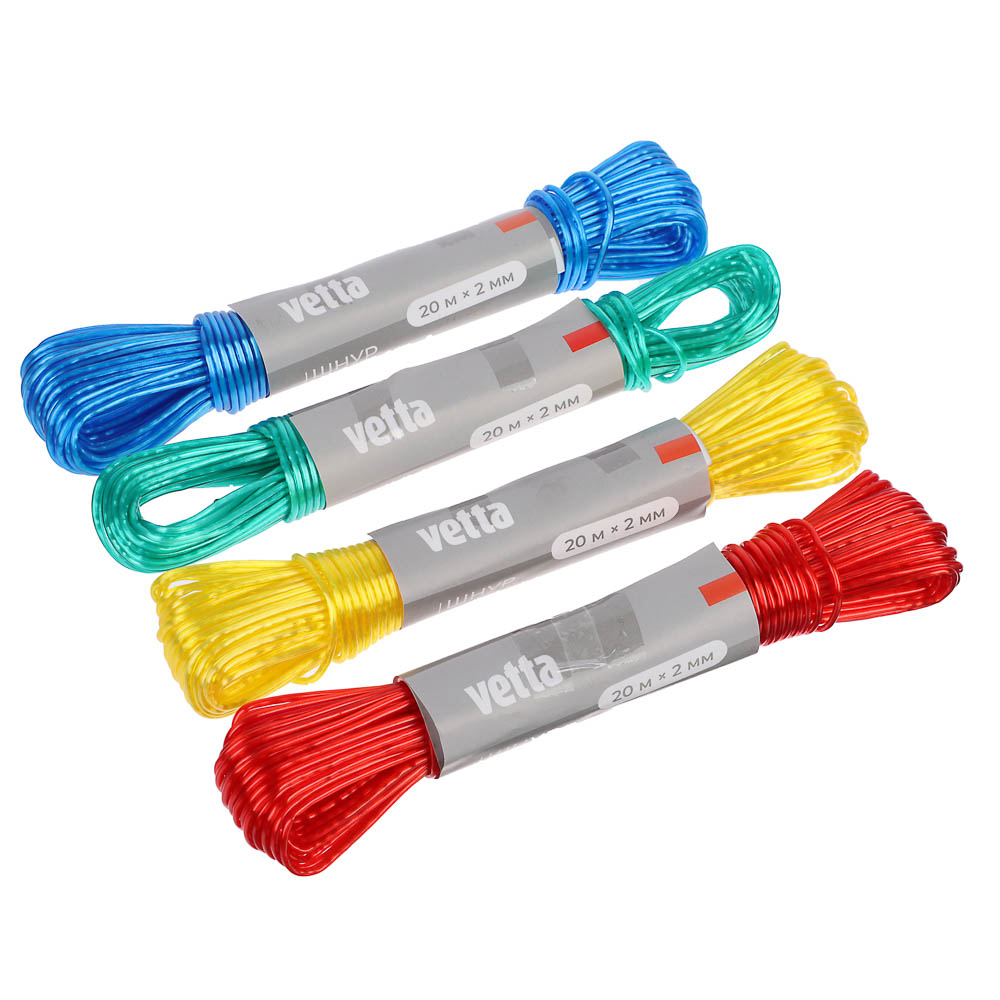 Шнур тм VETTA, с капроновой жилой 2мм х 20м, арт.№ 453-092