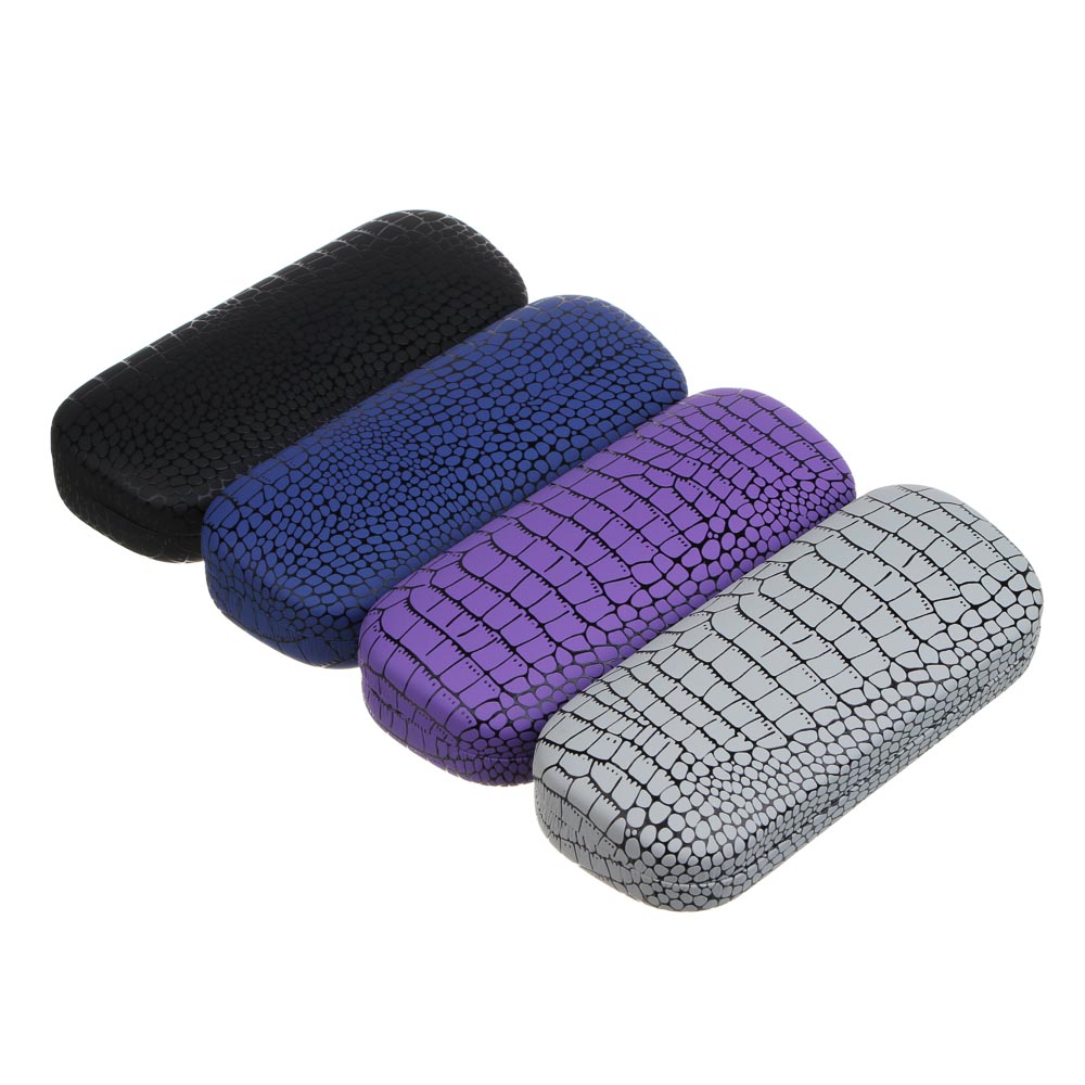 ЮL Футляр для очков формованный с фактурой рептилия, ПУ, 16х6,3см, 4 цвета, арт.№ 339-105