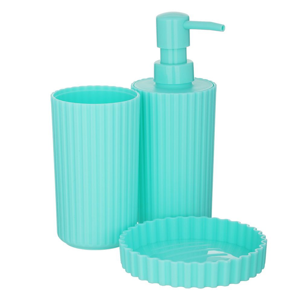 VETTA Набор для ванной 3 пр., пластик, "Ребро Адама", 2 цвета, арт.№ 463-041