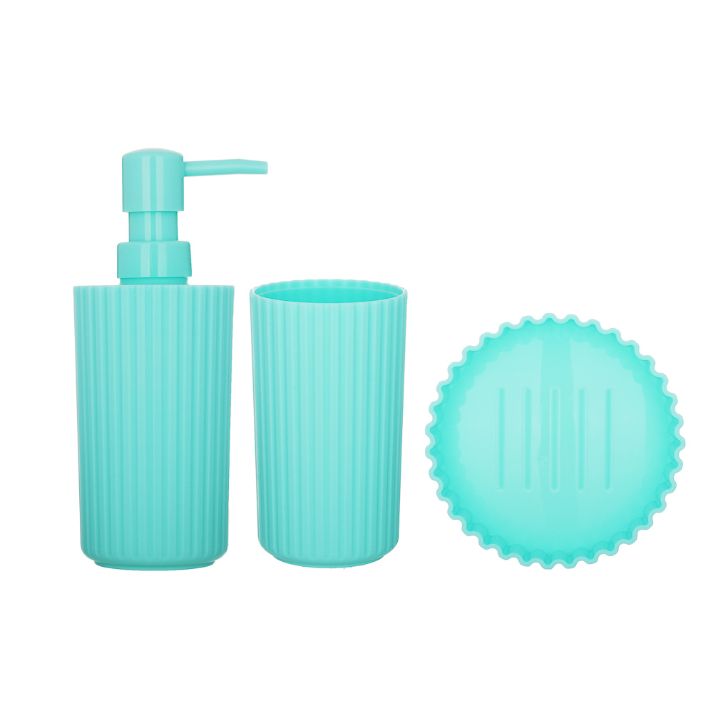 VETTA Набор для ванной 3 пр., пластик, "Ребро Адама", 2 цвета, арт.№ 463-041