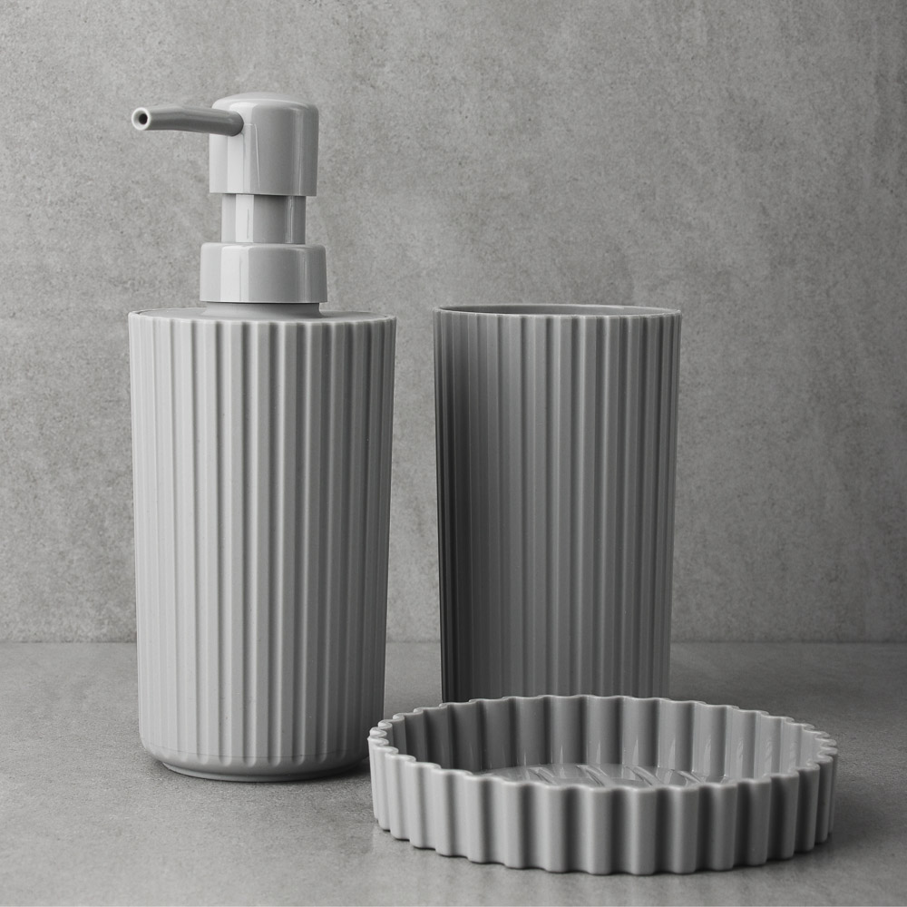 VETTA Набор для ванной 3 пр., пластик, "Ребро Адама", 2 цвета, арт.№ 463-041