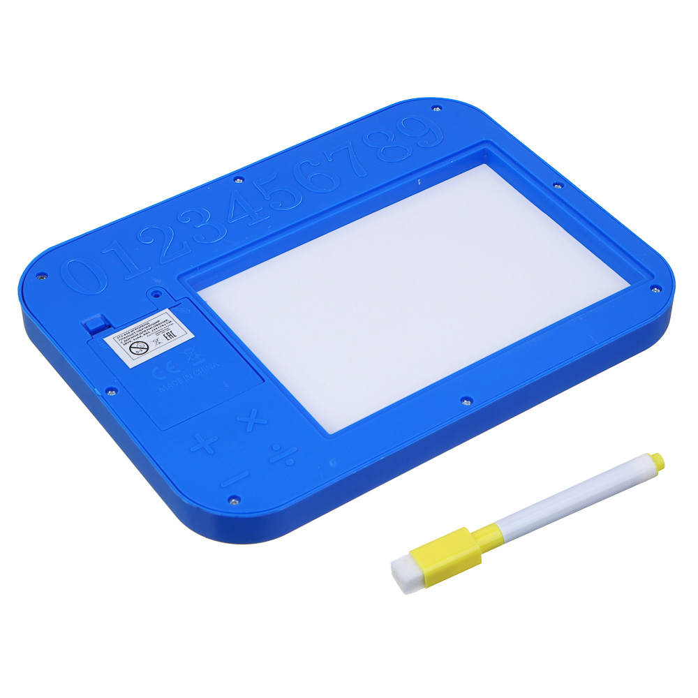 ИГРОЛЕНД Планшет обучающий с доской для рисования, звук, 3AA,ABS, 23х17х2см, 4 дизайна, арт.№ 272-656