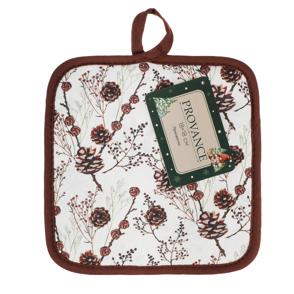 PROVANCE Фелиз Прихватка, 100% хлопок, 18х18см, шишки, арт.№ 492-238