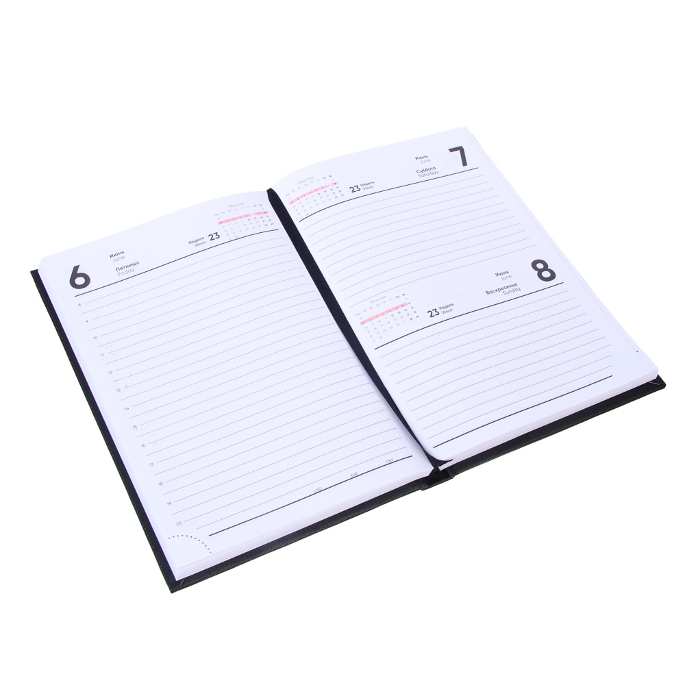 Ежедневник на 2025 "ТЕКСТУР" А5, 352 стр., твердая обложка с поролоном, фактурный бумвинил, черный, арт.№ 572-226