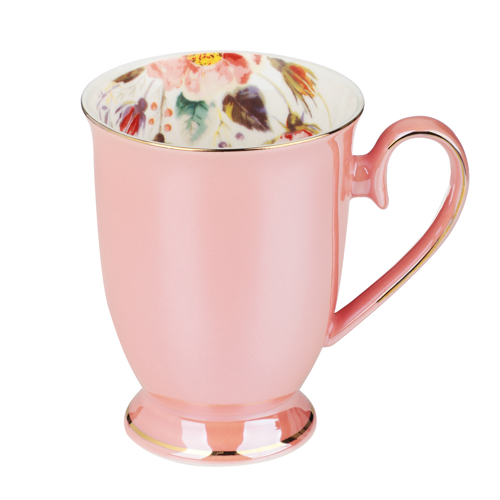 MILLIMI Перламутр роза Кружка 320мл, костяной фарфор, арт.№ 802-421