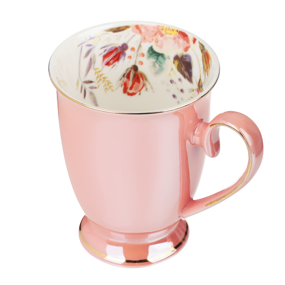 MILLIMI Перламутр роза Кружка 320мл, костяной фарфор, арт.№ 802-421