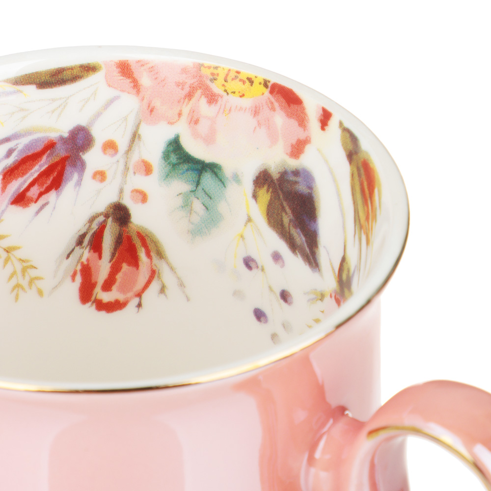 MILLIMI Перламутр роза Кружка 320мл, костяной фарфор, арт.№ 802-421