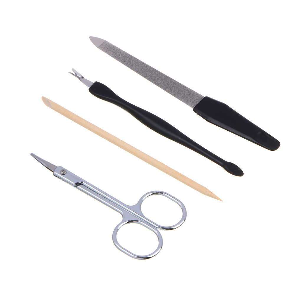 ЮНИLOOK Набор маникюрный 4 пр. (пилка металлическая, ножницы, палочка для маникюра, триммер) арт.12, арт.№ 305-418