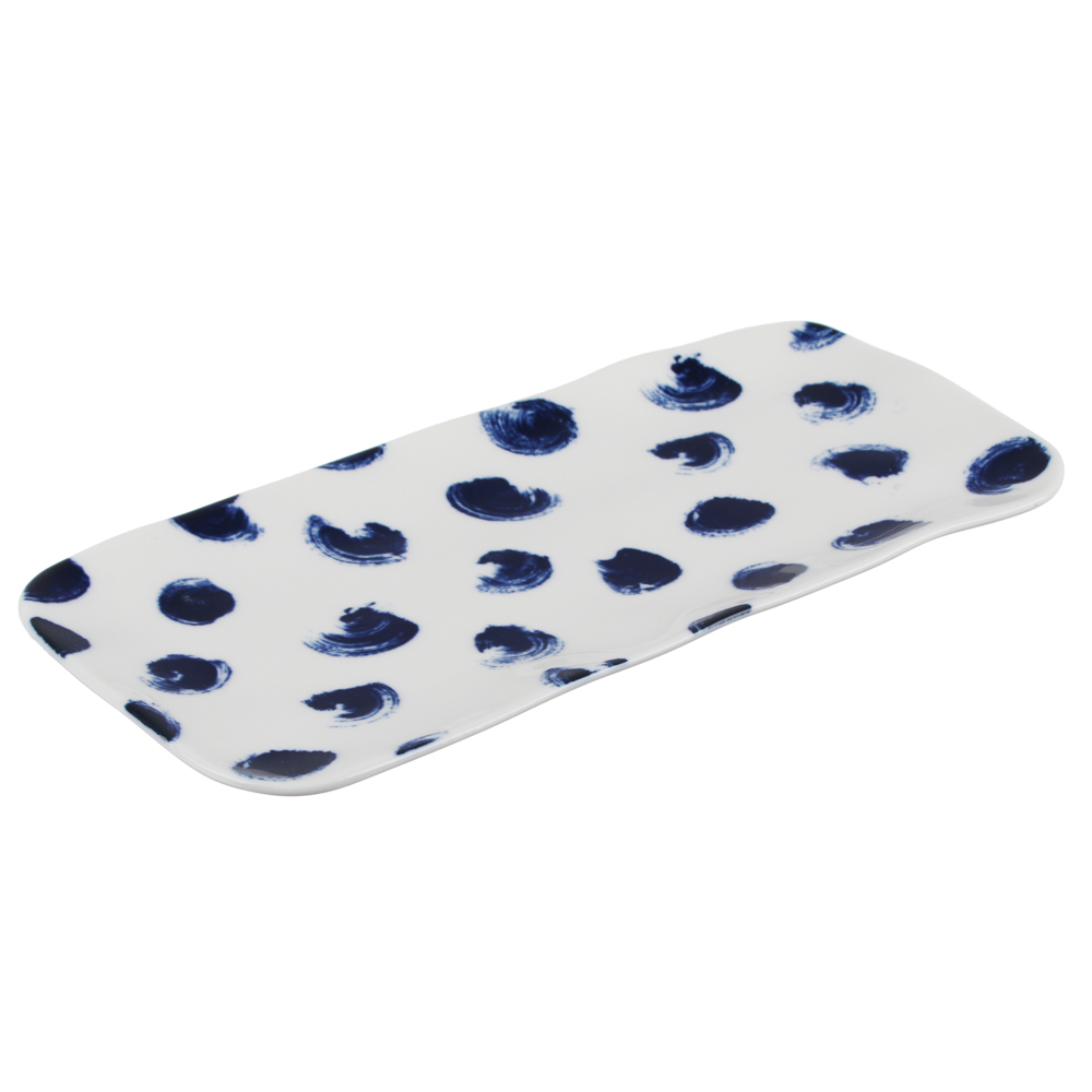 MILLIMI Индиго Блюдо прямоугольное, 22х10х1,5см, керамика, арт.№ 824-469