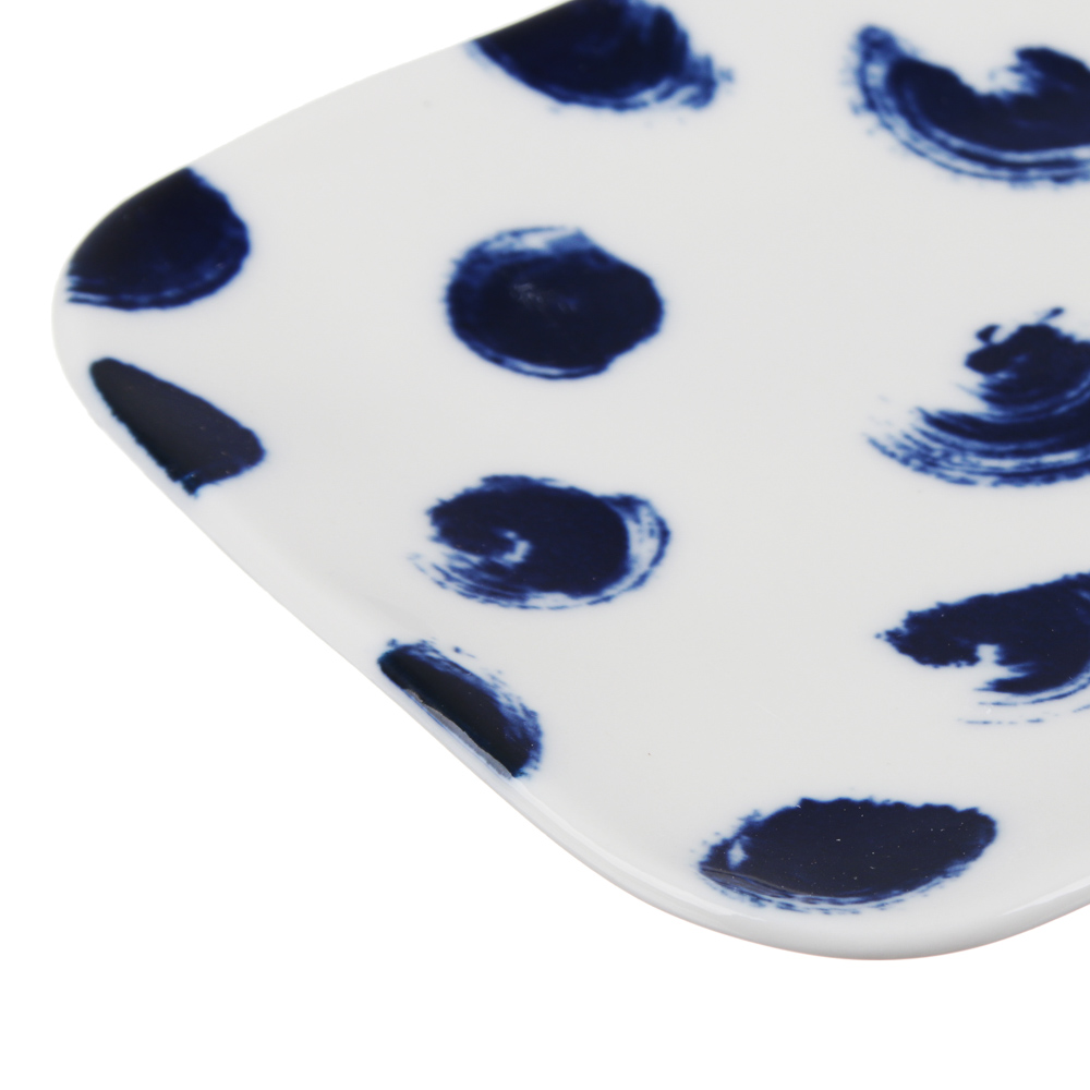 MILLIMI Индиго Блюдо прямоугольное, 22х10х1,5см, керамика, арт.№ 824-469