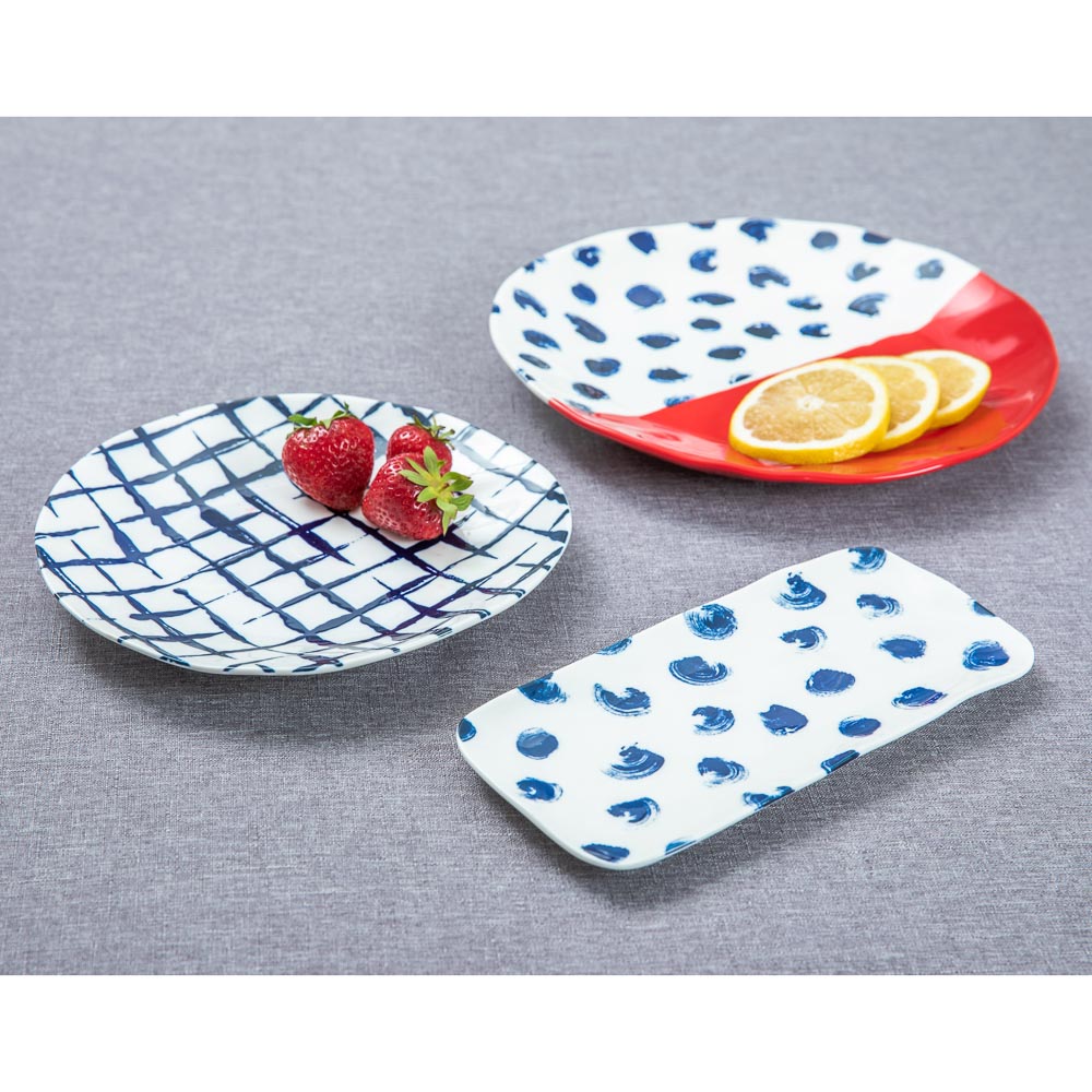 MILLIMI Индиго Блюдо прямоугольное, 22х10х1,5см, керамика, арт.№ 824-469