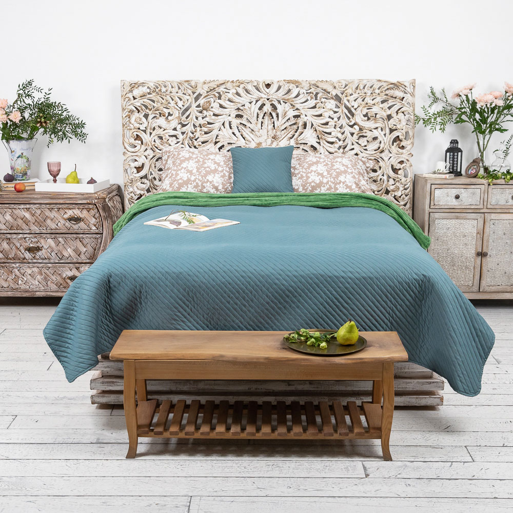 PROVANCE Покрывало стеганое однотонное 200х220см, 100% полиэстер, 2 цвета, арт.№ 486-061