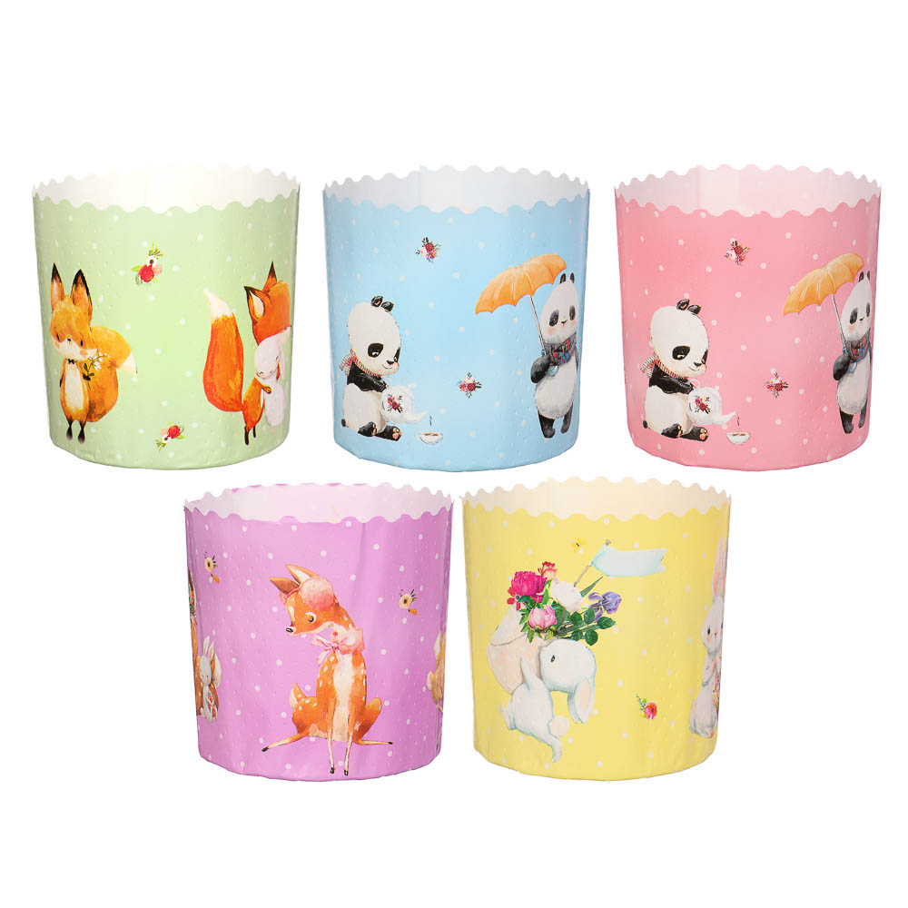 Набор форм пекарских бумажных (d90, h90 мм), 4 шт, арт hk19480, арт.№ 513-174