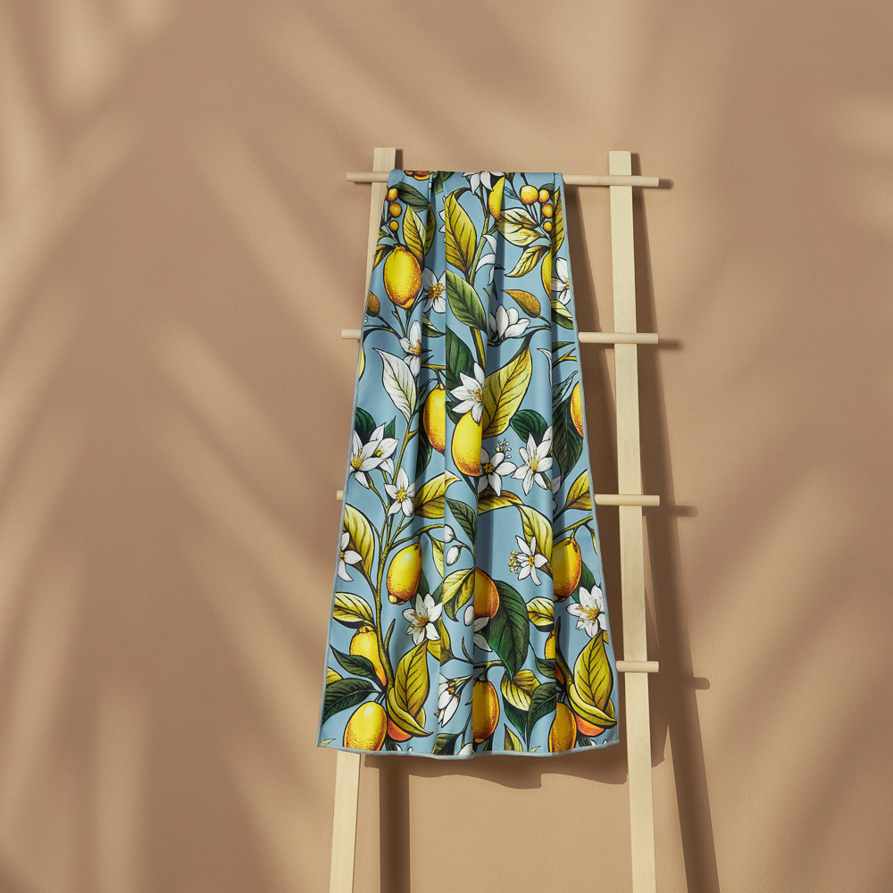 PROVANCE Саммер Полотенце пляжное из микрофибры 70х150см, 100% полиэстер, лимоны, арт.№ 496-036