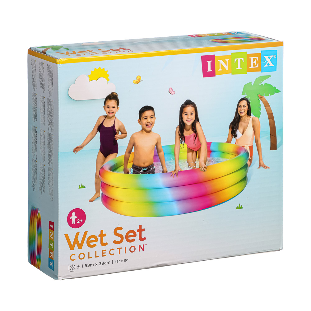 INTEX Бассейн 3 кольца, 168x38см, Геометрия, от 2 лет, 58449, арт.№ 359-295