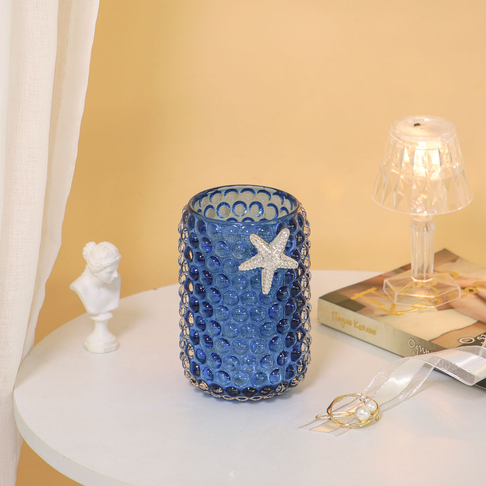 Подставка для мелочей, 8,5x12 см, стекло, цвет синий, арт.№ 359-917