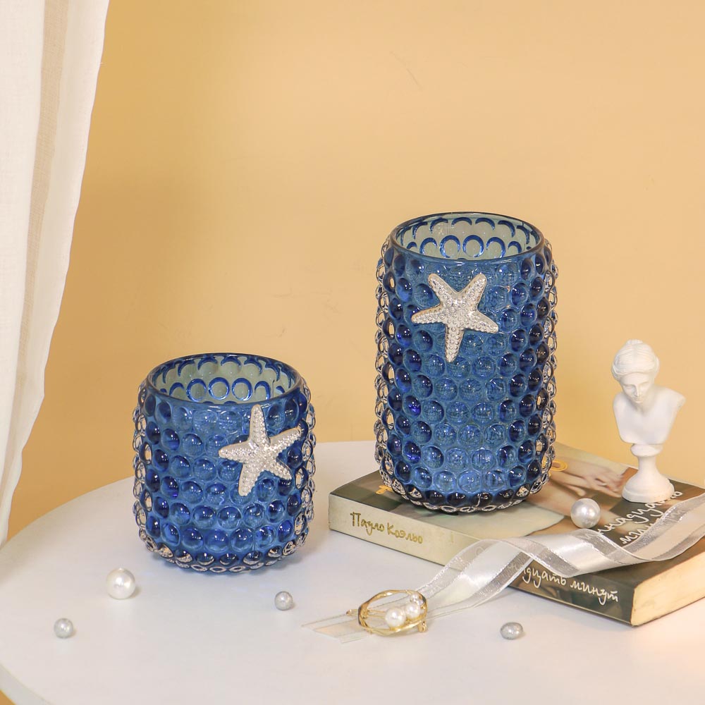 Подставка для мелочей, 8,5x12 см, стекло, цвет синий, арт.№ 359-917