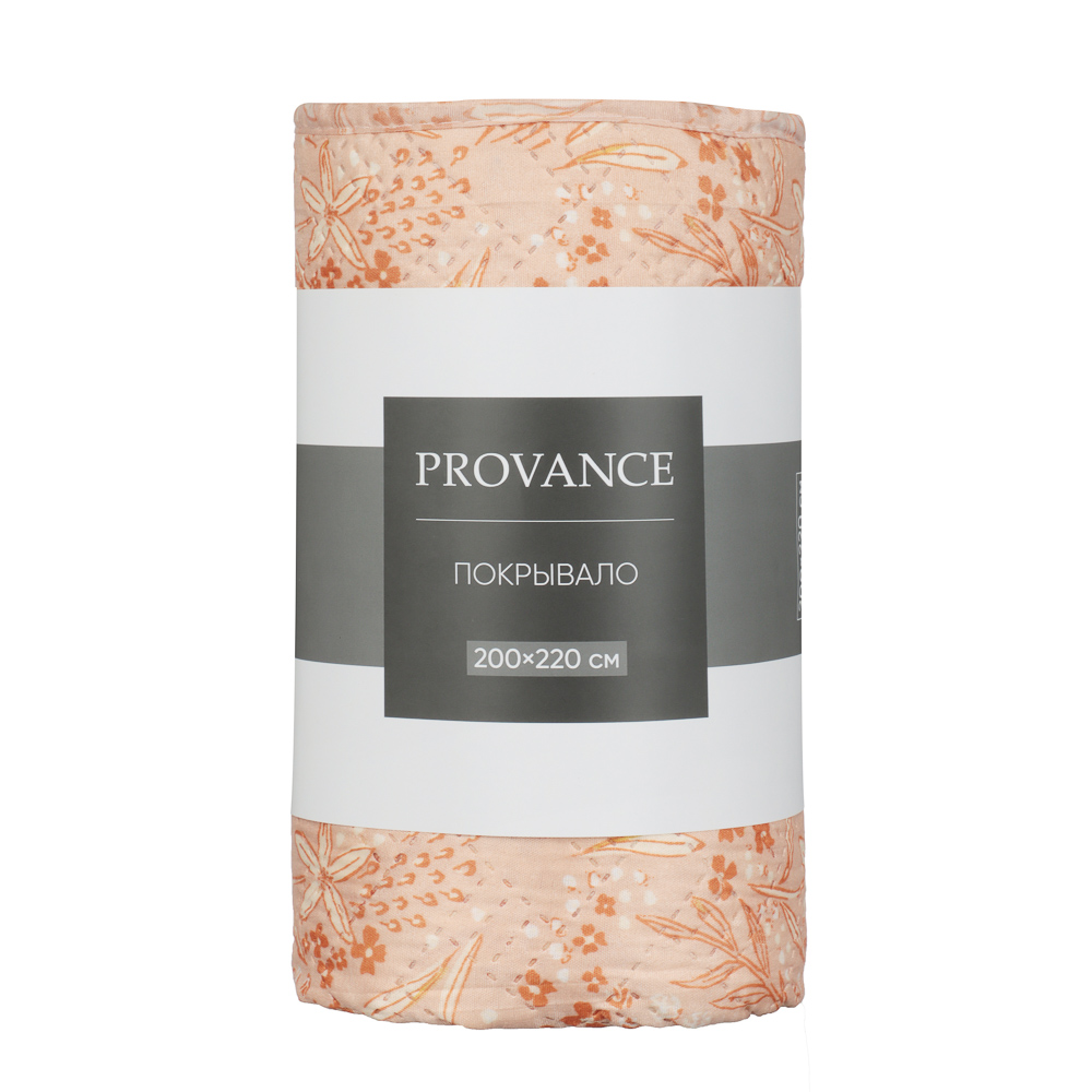 PROVANCE Карамель Покрывало стеганое 2х-стороннее 200х220см, 100% полиэстер, цветы, арт.№ 486-189