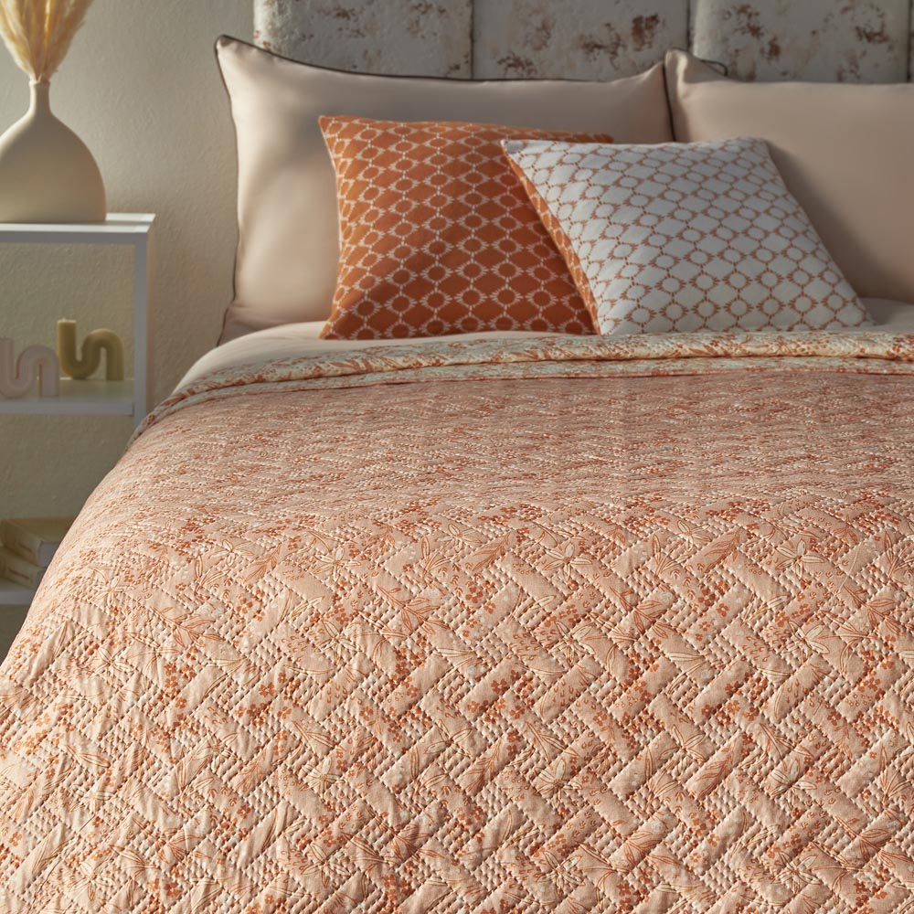 PROVANCE Карамель Покрывало стеганое 2х-стороннее 200х220см, 100% полиэстер, цветы, арт.№ 486-189