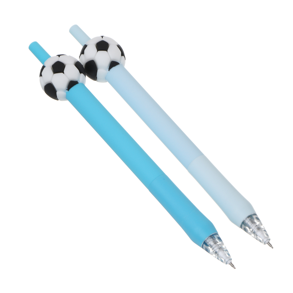 Ручка гелевая автоматическая синяя 0,5мм, "Футбол", 2 вида, шоу-бокс, арт.№ 591-301