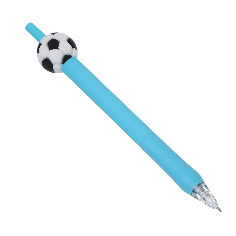 Ручка гелевая автоматическая синяя 0,5мм, "Футбол", 2 вида, шоу-бокс, арт.№ 591-301