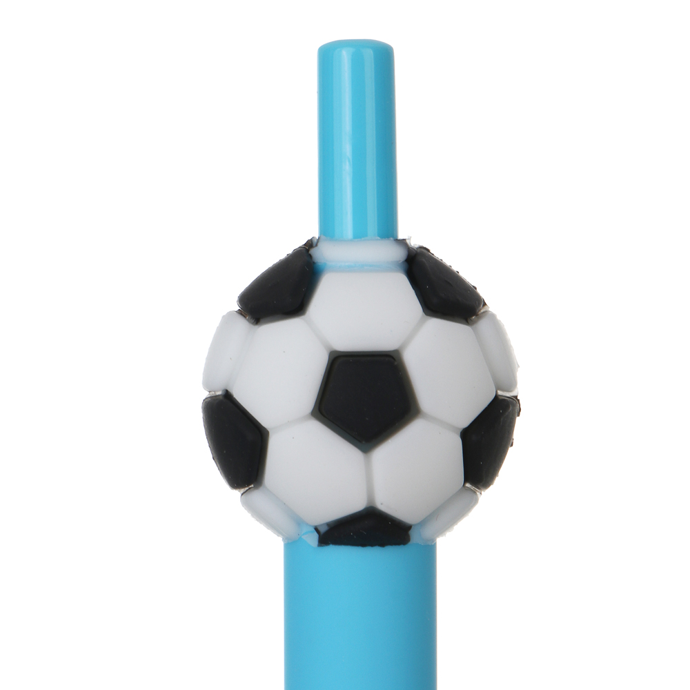 Ручка гелевая автоматическая синяя 0,5мм, "Футбол", 2 вида, шоу-бокс, арт.№ 591-301