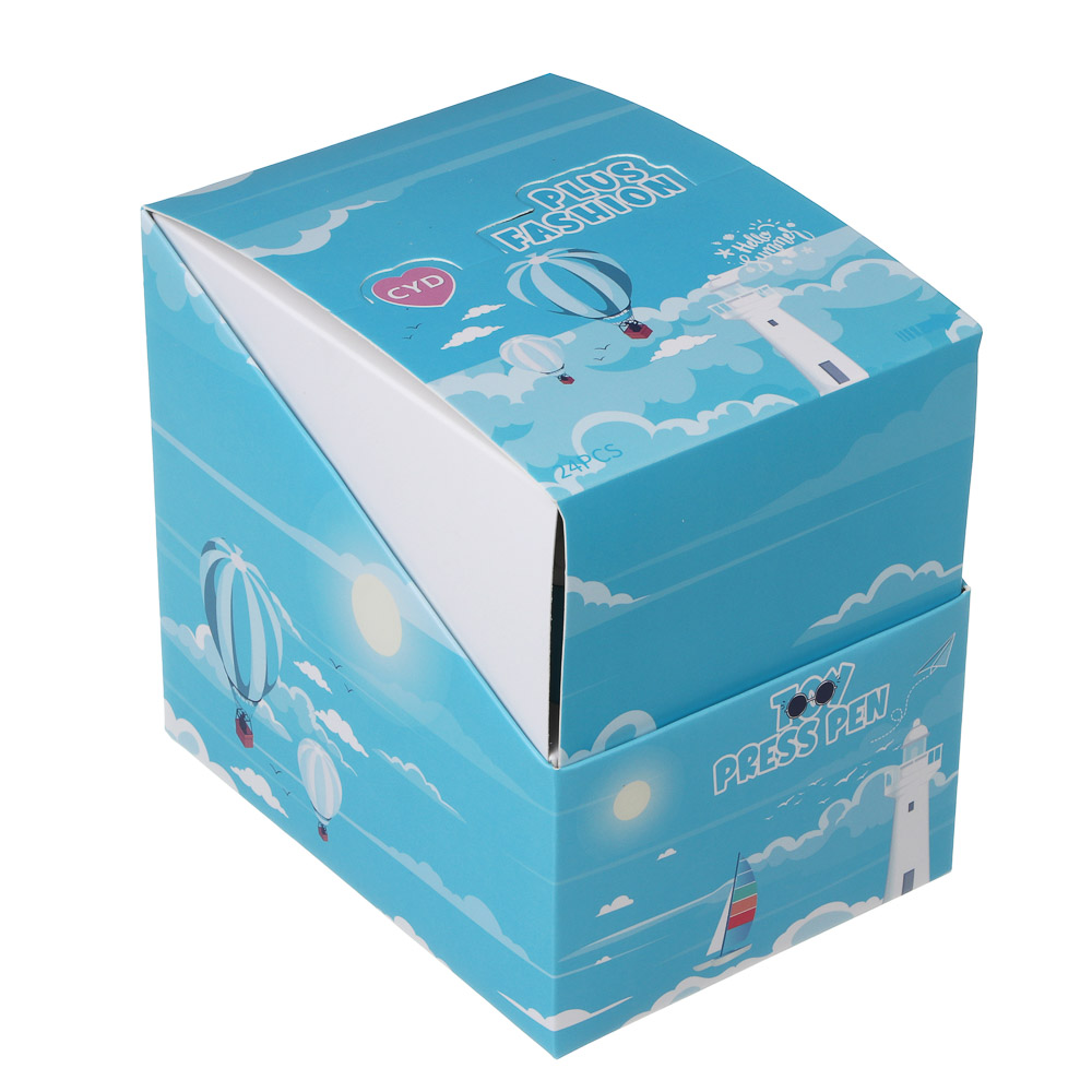 Ручка гелевая автоматическая синяя 0,5мм, "Футбол", 2 вида, шоу-бокс, арт.№ 591-301