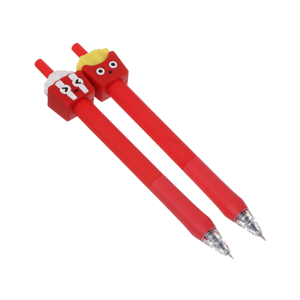 Ручка гелевая автоматическая синяя 0,5мм, "Фаст Фуд", 2 вида, шоу-бокс, арт.№ 591-302