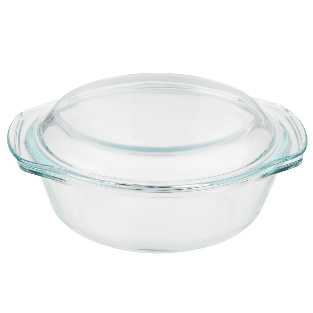 SATOSHI Кастрюля жаропрочная с крышкой, стекло, 26,7х22,7х10,6см, 2л, арт.№ 825-029