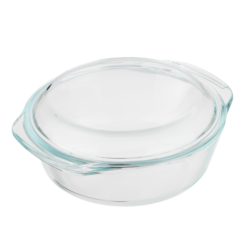 SATOSHI Кастрюля жаропрочная с крышкой, стекло, 26,7х22,7х10,6см, 2л, арт.№ 825-029