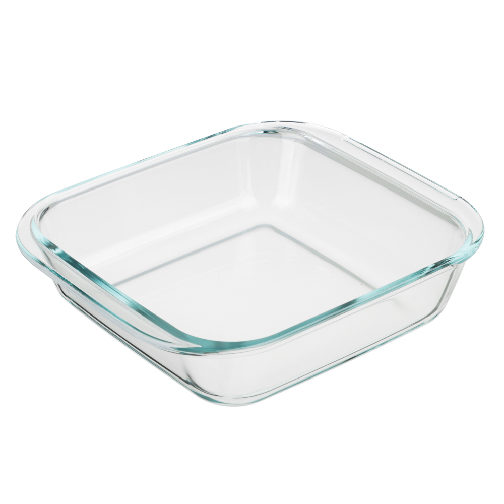 SATOSHI Форма для запекания жаропрочная квадратная, с ручками, стекло, 21,3x18,9x5см, 1,1л, арт.№ 825-031