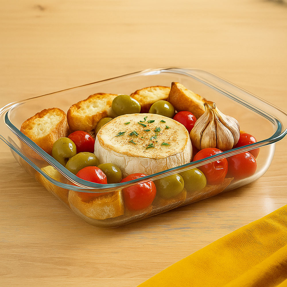 SATOSHI Форма для запекания жаропрочная квадратная, с ручками, стекло, 21,3x18,9x5см, 1,1л, арт.№ 825-031