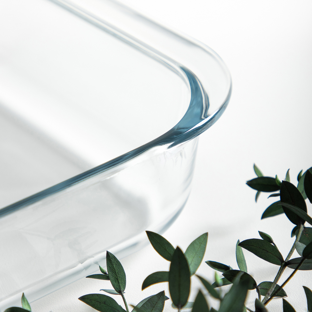 SATOSHI Форма для запекания жаропрочная квадратная, с ручками, стекло, 21,3x18,9x5см, 1,1л, арт.№ 825-031