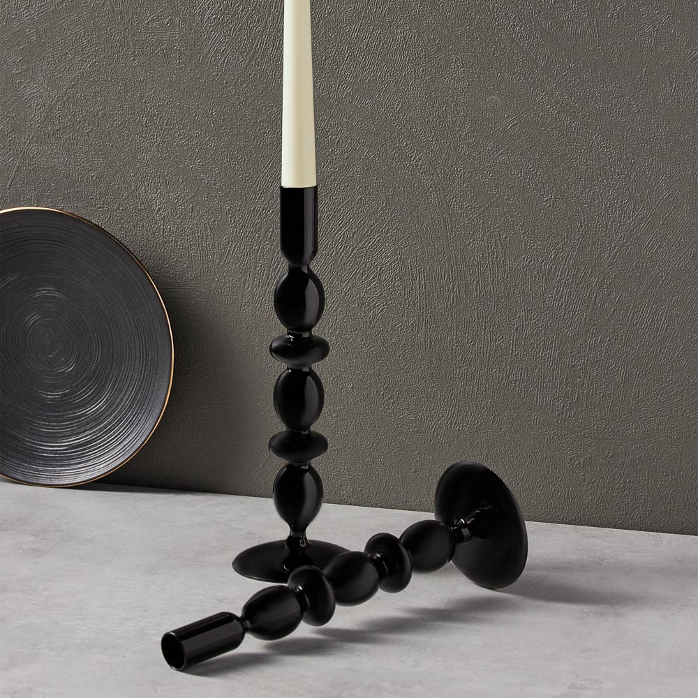 BY COLLECTION Black Line Подсвечник 9х26 см, стекло, арт.№ 820-852