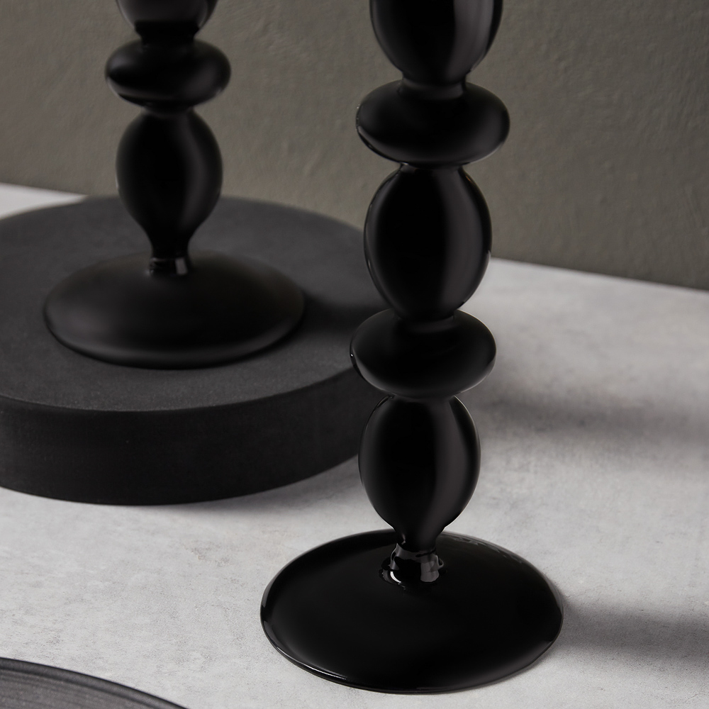 BY COLLECTION Black Line Подсвечник 9х26 см, стекло, арт.№ 820-852