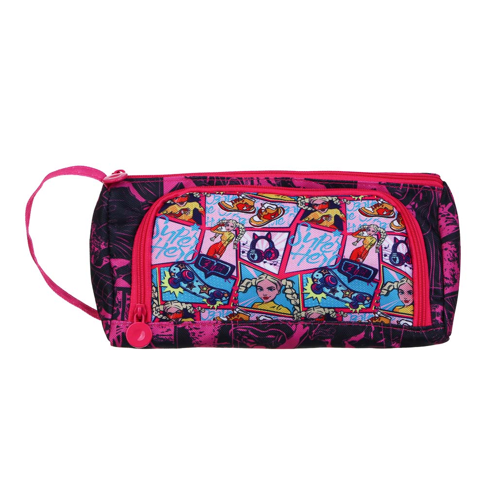 Пенал школьный треугольный 20,5х10х8 см BY Русские Супергерои "Заря", 2 отделения, объемный до 70 предметов, арт.№ 801-066