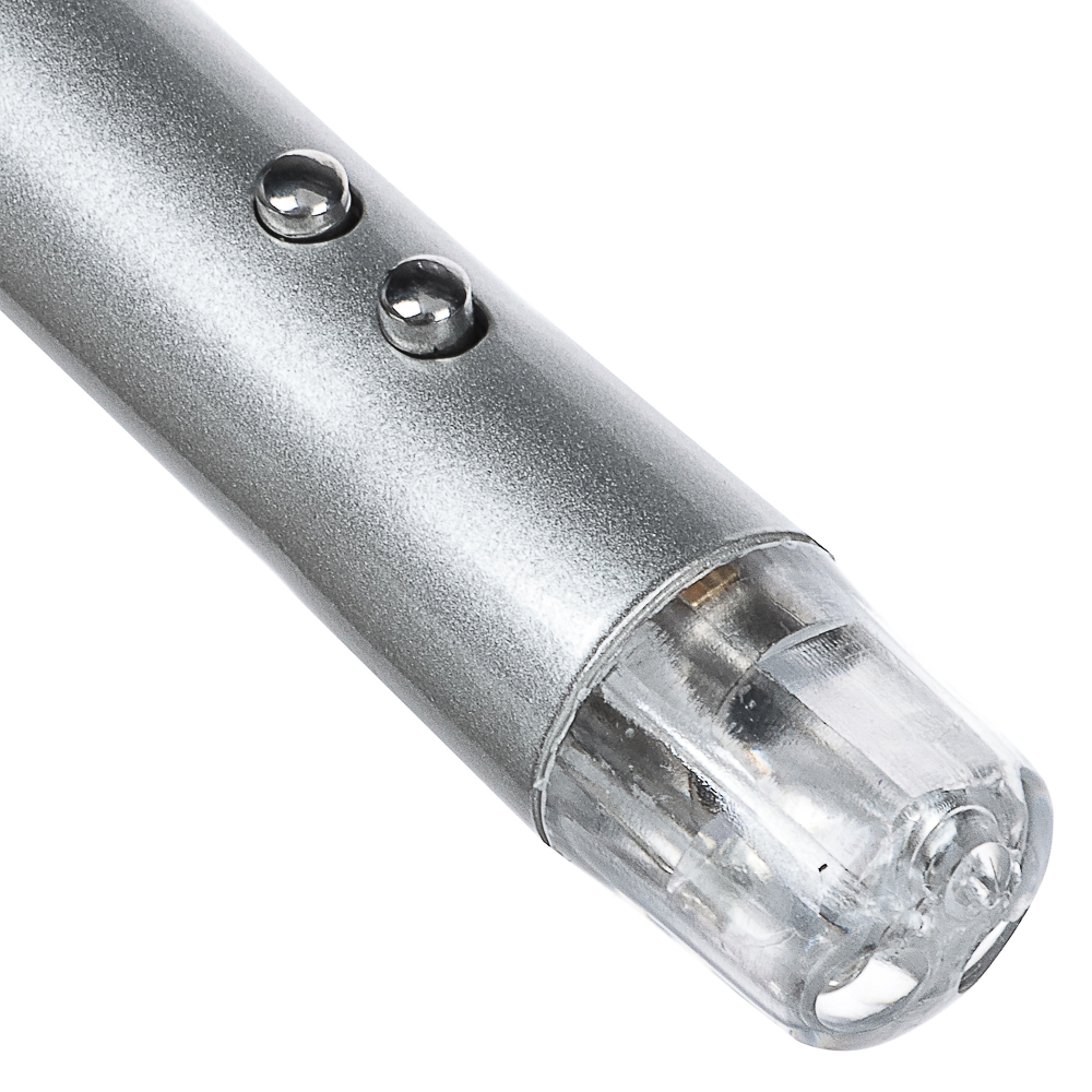 Фонарик-брелок на карабине тм ЕРМАК, 1 LED + УФ + лазер, 3xLR44, алюминий, 6,6х1,2 см, арт.№ 198-072