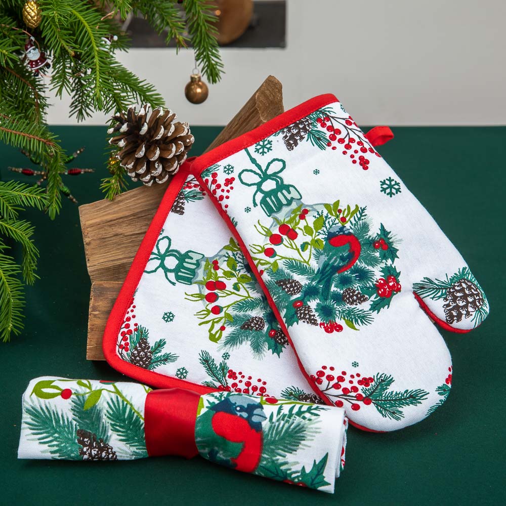 PROVANCE Снегирь Прихватка-варежка, 100% хлопок, 18х29см, арт.№ 492-110