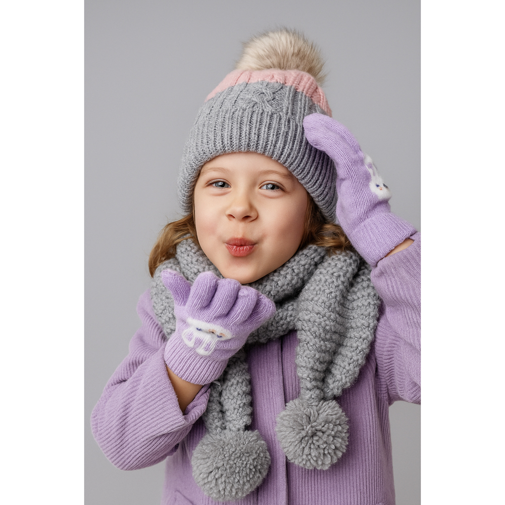 GALANTE Перчатки детские с начесом, р.14, 30%полиамид, 30%акрил, 40%полиэстер, цв.в ас-те, ОЗ25-32, арт.№ 363-448